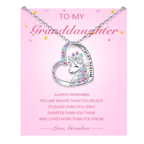 Unicorn necklace online for granddaughter